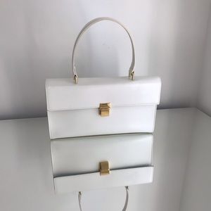 Cute white and gold clutch